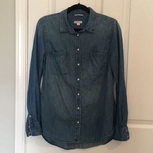 Long denim shirt